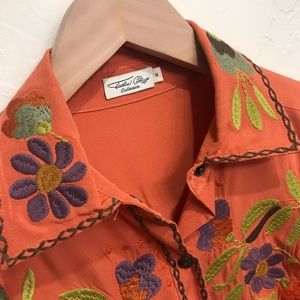 Embroidered Western Pearl Snap